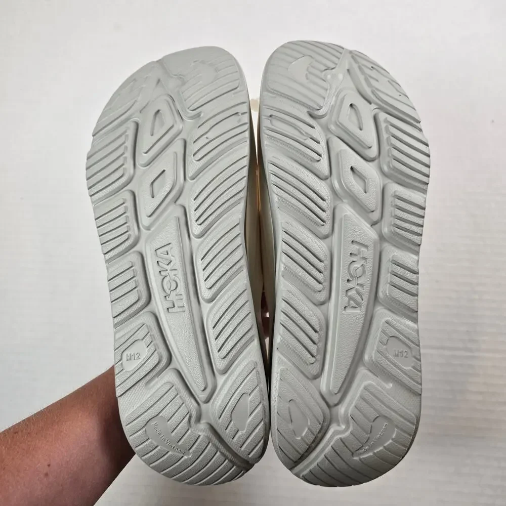 Hoka Ora Recovery Slide 3 Unisex Size M12 Alabaster/Stardust Comfort Sandals